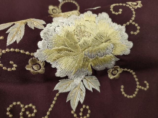 平和屋着物●女性　行灯袴　総刺繍　飾花文　暈し染め　金糸　洗える着物　AABG5232ck