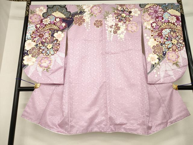 平和屋着物●小振袖　二尺袖　吉祥花文　金彩　AABG5236ck