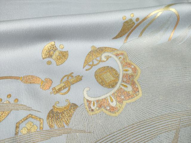 平和屋着物●金彩友禅　卓越技能者・名工・和田光正　色留袖　宝尽くし　金彩　正絹　逸品　AABG5239ck
