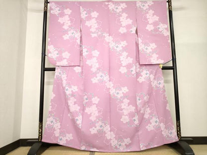 平和屋着物●小振袖　二尺袖　桜　洗える着物　AABG5241ck