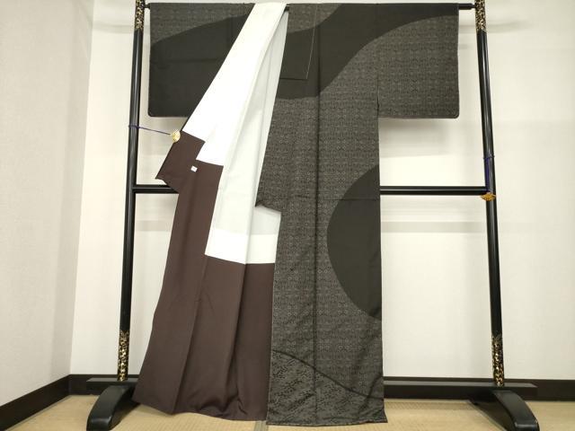 平和屋着物●本場染大島紬　飾花文　正絹　逸品　AABG5254ck