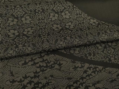 平和屋着物●本場染大島紬　飾花文　正絹　逸品　AABG5254ck