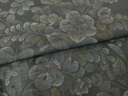 平和屋着物●本場大島紬　辻が花　カタス9マルキ　草花文　正絹　逸品　AABG5256ck