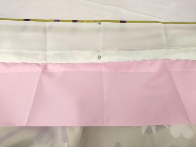 平和屋着物●小振袖　二尺袖　花丸文　金彩　洗える着物　AABG5261ck