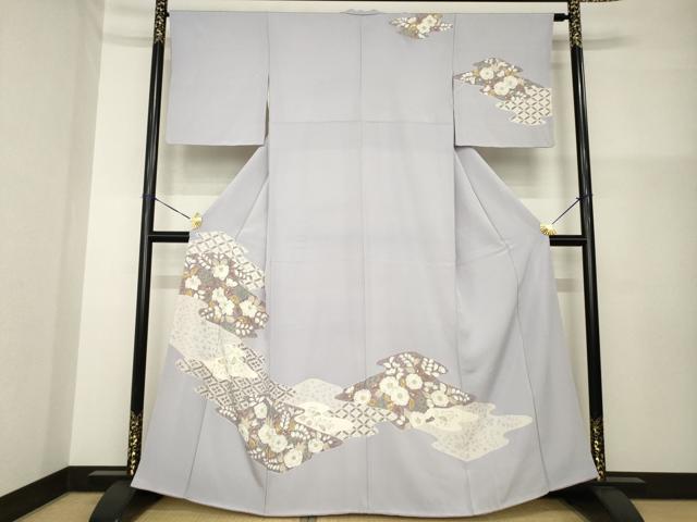 平和屋着物●訪問着　辻が花　松皮菱花文　正絹　逸品　AABG5267ck