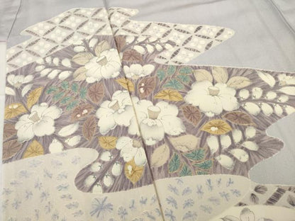 平和屋着物●訪問着　辻が花　松皮菱花文　正絹　逸品　AABG5267ck