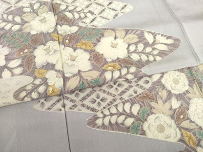 平和屋着物●訪問着　辻が花　松皮菱花文　正絹　逸品　AABG5267ck