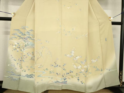 平和屋着物●名門・上野家　上野街子　清染居　訪問着　風景文　暈し染め　正絹　逸品　AABG5268ck