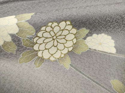 平和屋着物●訪問着　友禅　駒刺繍　枝花文　暈し染め　金彩　正絹　逸品　AABG5272ck