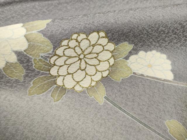 平和屋着物●訪問着　友禅　駒刺繍　枝花文　暈し染め　金彩　正絹　逸品　AABG5272ck