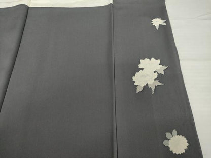 平和屋着物●訪問着　友禅　駒刺繍　枝花文　暈し染め　金彩　正絹　逸品　AABG5272ck