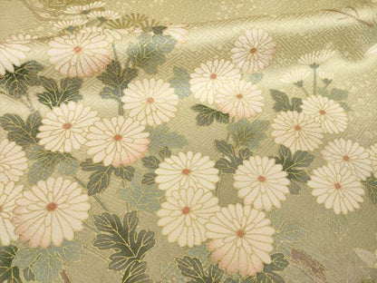 平和屋着物●訪問着　草花文　暈し染め　金彩　正絹　逸品　AABG5278ck
