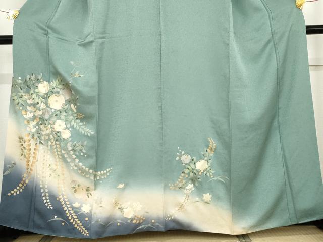 平和屋着物●訪問着　辻が花　暈し染め　金彩　正絹　逸品　AABG5291cs