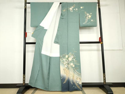 平和屋着物●訪問着　辻が花　暈し染め　金彩　正絹　逸品　AABG5291cs