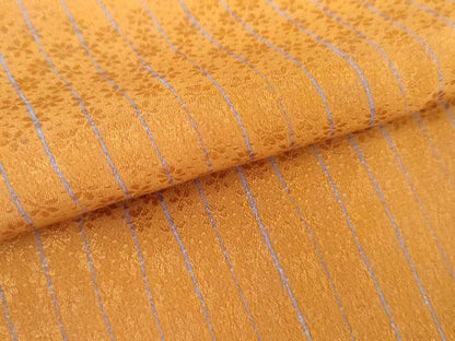 平和屋着物●ファッションデザイナー 花井幸子　長襦袢　無双仕立て　縞　半衿刺繍　正絹　逸品　AABG5293cs