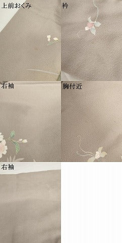 平和屋着物●訪問着　友禅　作家物　枝花文　金彩　正絹　逸品　AABG5296cs