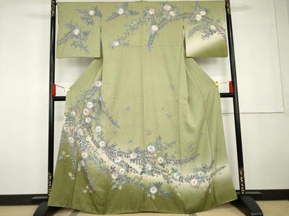 平和屋着物●訪問着　辻が花　暈し染め　金彩　正絹　逸品　AABG5300cs