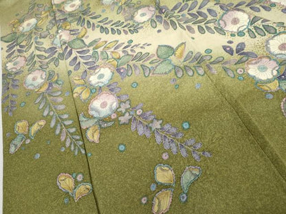 平和屋着物●訪問着　辻が花　暈し染め　金彩　正絹　逸品　AABG5300cs