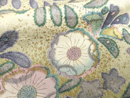 平和屋着物●訪問着　辻が花　暈し染め　金彩　正絹　逸品　AABG5300cs