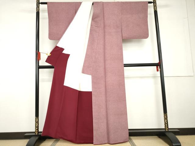 平和屋着物●日本工芸会正会員　藍田正雄の父・藍田春吉　江戸小紋　大小あられ　正絹　逸品　AABG5309cs