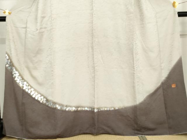 平和屋着物●金彩友禅作家　金彩の魔術師　堀省平　金煌織　訪問着　箔散らし　暈し染め　金銀彩　正絹　逸品　AABG5311cs