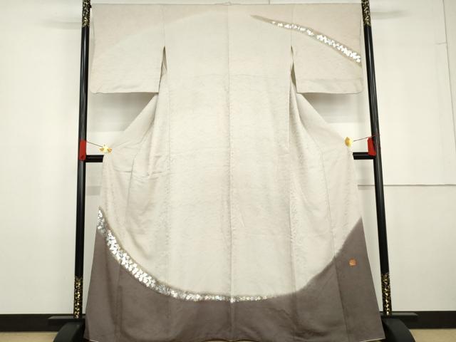 平和屋着物●金彩友禅作家　金彩の魔術師　堀省平　金煌織　訪問着　箔散らし　暈し染め　金銀彩　正絹　逸品　AABG5311cs