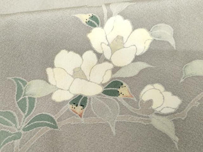 平和屋着物●訪問着　友禅　枝花文　暈し染め　正絹　逸品　AABG5314cs