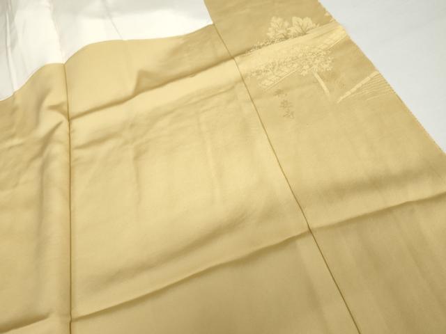平和屋着物●色留訪問着　竜安寺　蜂蜜色地　正絹　逸品　未使用　AABG5317cs
