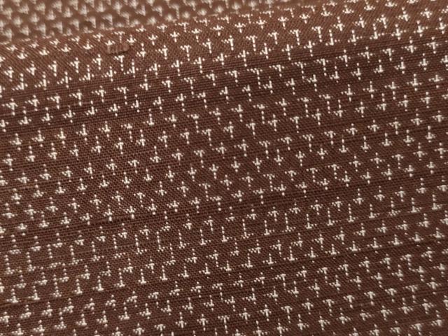 平和屋着物●上質な紬　十字　正絹　逸品　AABG5318cs