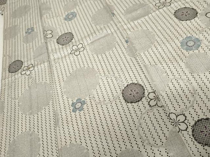 平和屋着物●上質な小紋　雪輪花文　正絹　逸品　AABG5321cs