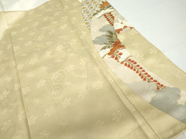 平和屋着物●訪問着　駒刺繍　吉祥花丸文　金彩　正絹　逸品　AABG5322cs