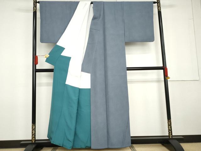 平和屋着物●江戸小紋　鮫小紋柄　正絹　逸品　AABG5328cs