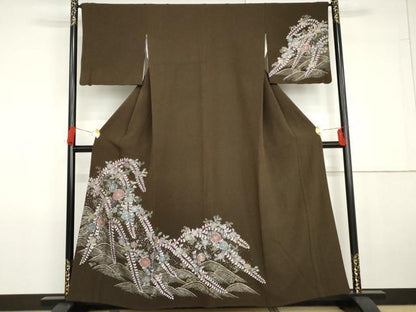 平和屋着物●訪問着　辻が花　金銀彩　正絹　逸品　AABG5329cs