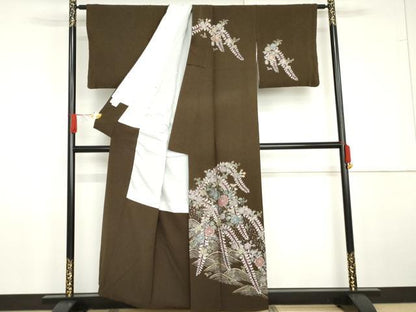 平和屋着物●訪問着　辻が花　金銀彩　正絹　逸品　AABG5329cs