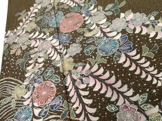 平和屋着物●訪問着　辻が花　金銀彩　正絹　逸品　AABG5329cs