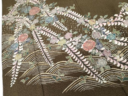 平和屋着物●訪問着　辻が花　金銀彩　正絹　逸品　AABG5329cs