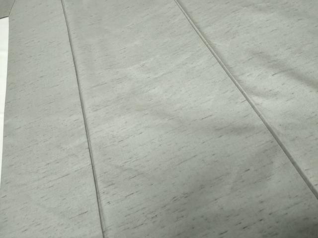 平和屋着物●石川県指定無形文化財　牛首紬　白山工房　手織り　色無地　湊鼠色　正絹　逸品　AABG5330cs