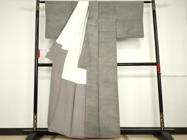 平和屋着物●江戸小紋　極小鮫小紋柄　正絹　逸品　AABG5331cs