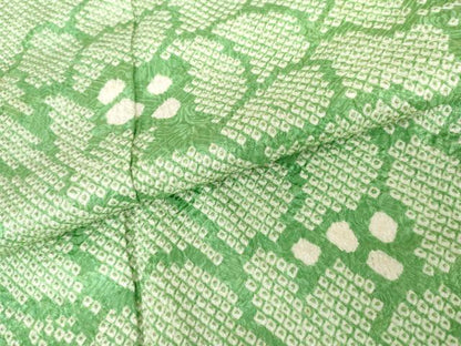 平和屋着物●豪華振袖　総絞り　草花文　正絹　逸品　AABG5335cs
