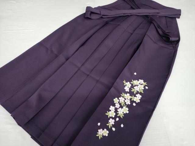 平和屋着物●女性　行灯袴　刺繍　葉桜　金糸　洗える着物　AABG5340cs
