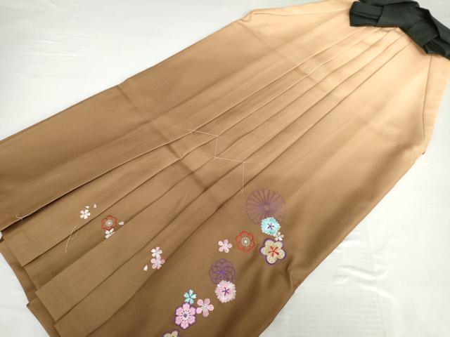 平和屋着物●山本彩　女性　行灯袴　刺繍　舞花文　暈し染め　AABG5342cs