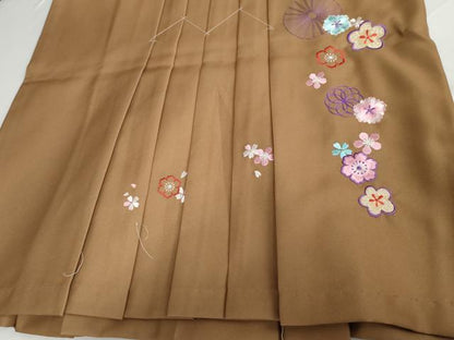 平和屋着物●山本彩　女性　行灯袴　刺繍　舞花文　暈し染め　AABG5342cs