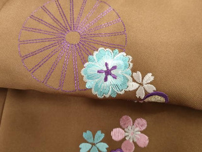 平和屋着物●山本彩　女性　行灯袴　刺繍　舞花文　暈し染め　AABG5342cs