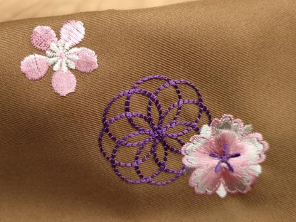 平和屋着物●山本彩　女性　行灯袴　刺繍　舞花文　暈し染め　AABG5342cs