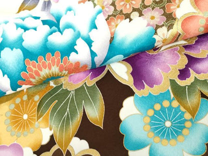 平和屋着物●小振袖　二尺袖　花毬文　金彩　AABG5347cs
