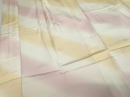 平和屋着物●長襦袢　無双仕立て　斜縞　紬屋吉平　たとう紙付き　正絹　逸品　未使用　AABG5349cs