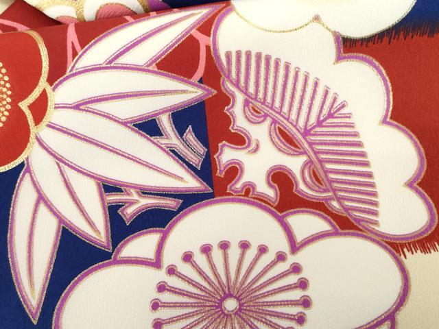 平和屋着物●平祐奈　小振袖　二尺袖　松竹梅文　金彩　AABG5355cs