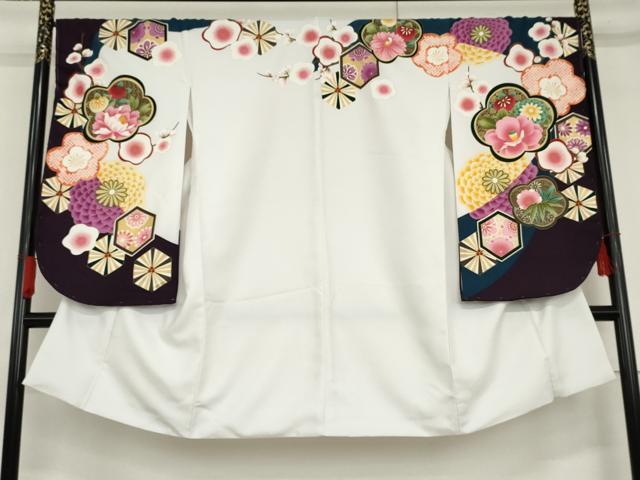 平和屋着物●小振袖　二尺袖　亀甲松竹梅　金彩　AABG5357cs