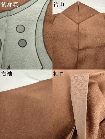 平和屋着物●染色の魔術師　染乃座・大久保玄才　そめのざ玄才　色留訪問着　舞蝶文　正絹　逸品　AABG5365cs