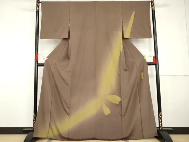 平和屋着物●世界的人形師　辻村寿三郎　ジュサブロー　訪問着　舞蝶文　暈し染め　正絹　逸品　AABG5366cs